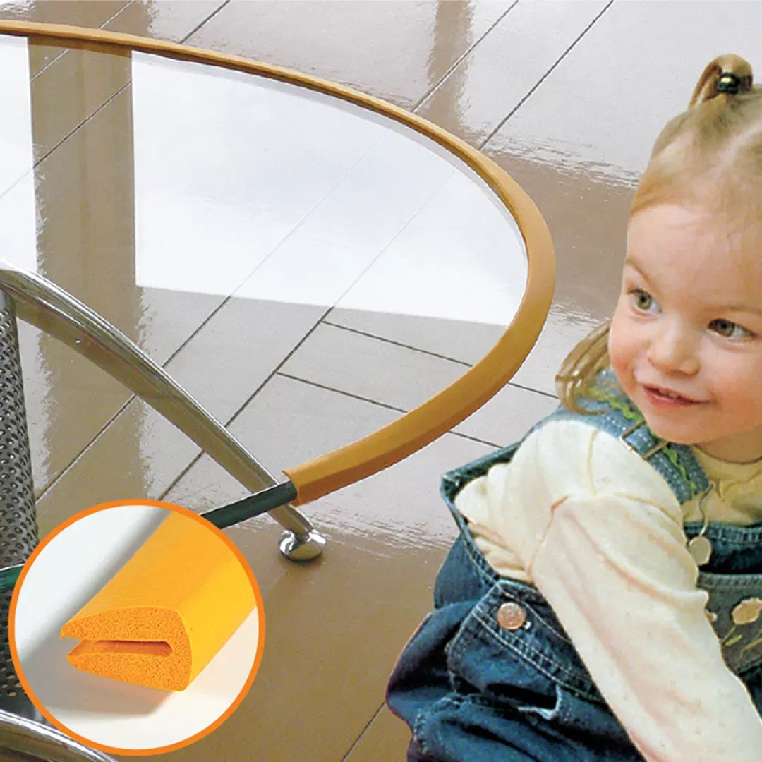 Aparatori colturi masa, din spuma, 2m - Galben, 9(l)x2000(L)x14(t)xdeschizatura inerioara 2mm