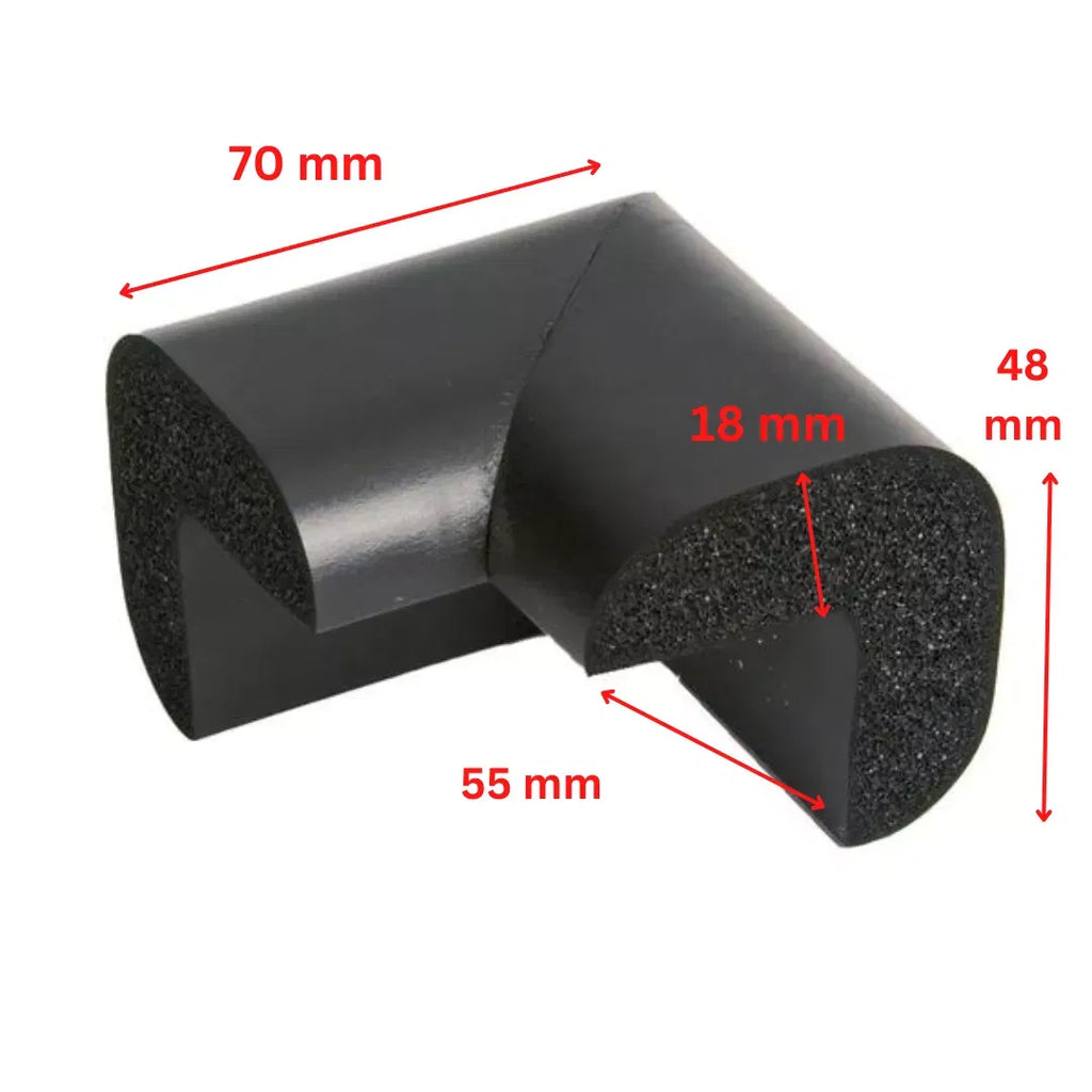 Aparatori colturi mobila, pentru uz industrial, negru