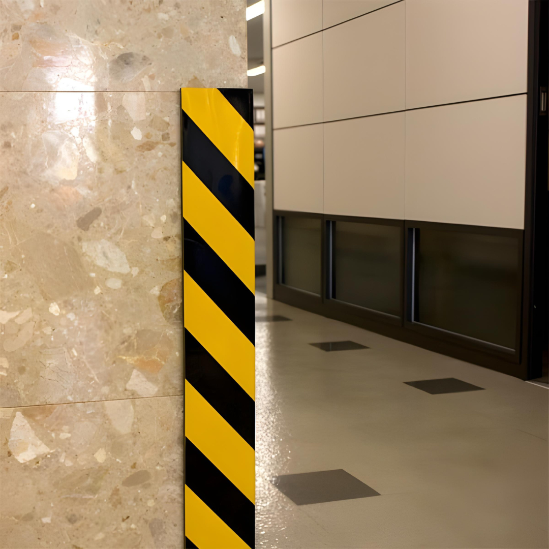 Banda autoadeziva burete, din spuma, pentru etansare, 1m, negru/galben