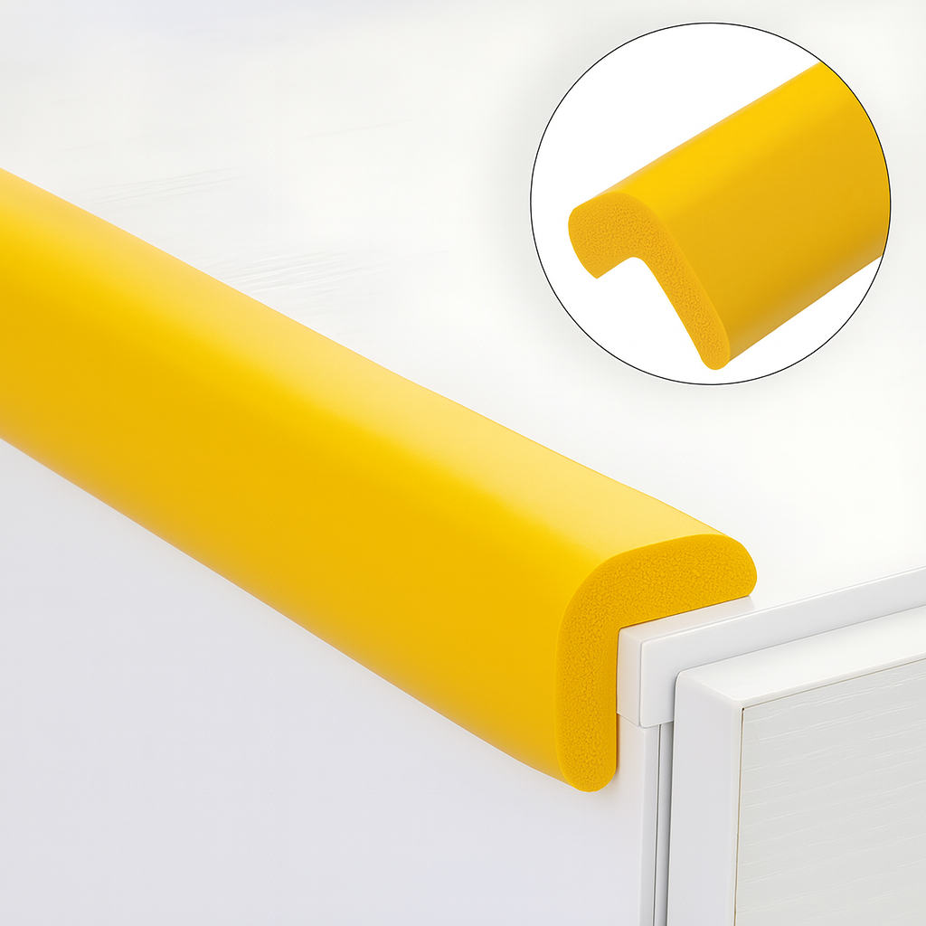 Banda protectie colturi, din spuma, 90cm, galben - 18(l)x900(L)x15(h)x4(t)