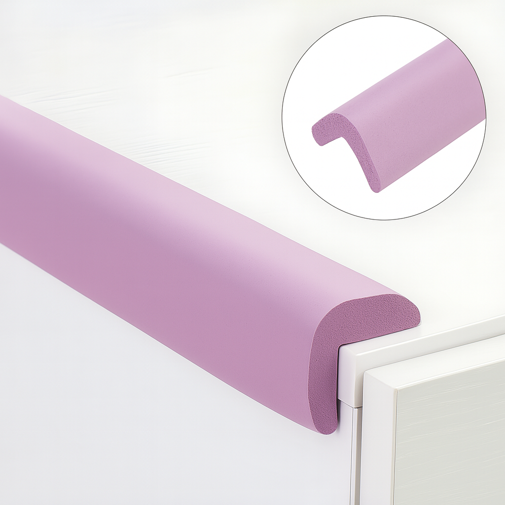 Banda protectie colturi, din spuma, 90cm, mov pastel - 24x900x22x6