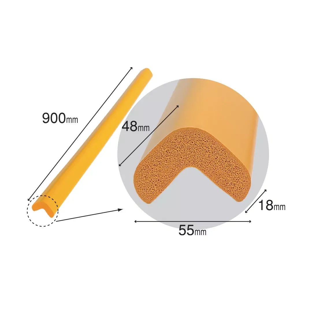Banda protectie muchii, din spuma, 90cm, gri deschis - 55(l)x900(L)x48(h)x18(t)