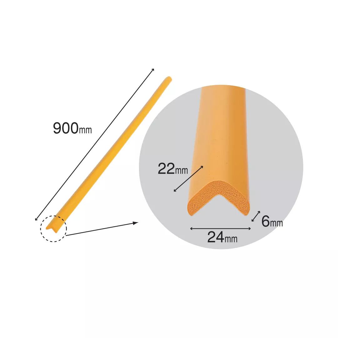 Banda protectie muchii, din spuma, 90cm, gri deschis - 24(l)x900(L)x22(h)x6(t)