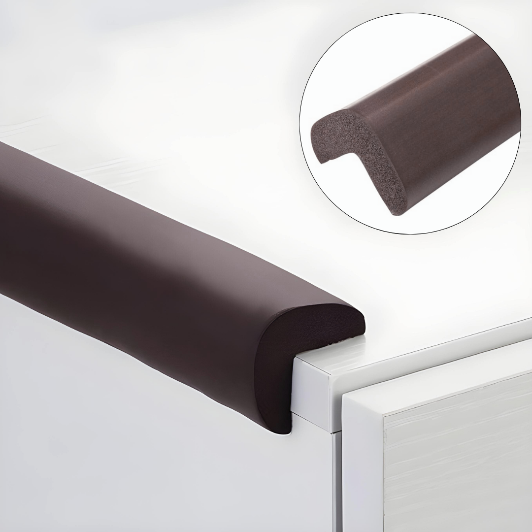 Banda protectie muchii, din spuma, 90cm, maro - 18(l)x900(L)x15(h)x4(t)