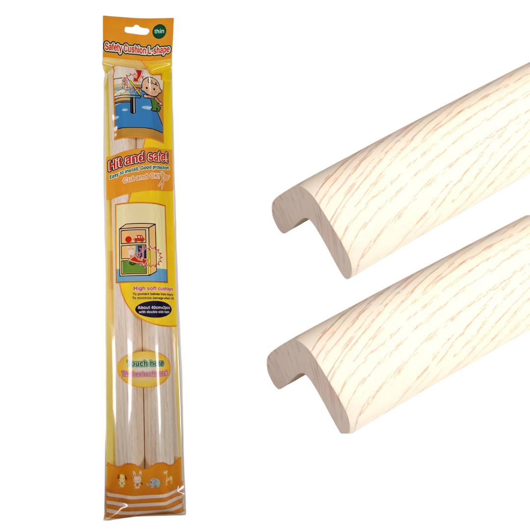 Banda Protectie Muchii Si Margini Set 2 buc 40cm Spuma Lemn Alb | Carboysafety - 24(l)x900(L)x 16(h)interior x22(h) x6(grosime)