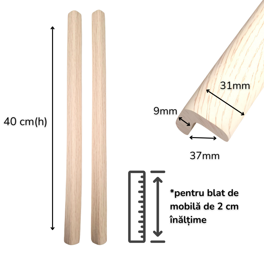 Banda Protectie Muchii Si Margini Set 2 buc 40cm Spuma Lemn Alb | Carboysafety