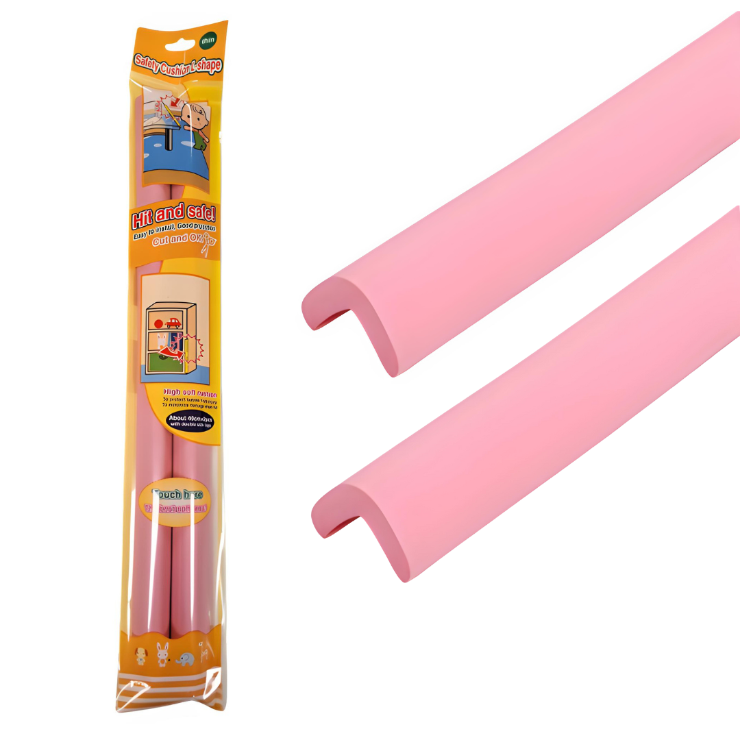 Banda Protectie Muchii Si Margini Set 2 buc 40cm Spuma Roz Pastel | Carboysafety - 24(l)x900(L)x 22(h) x22(h) x6(gr)