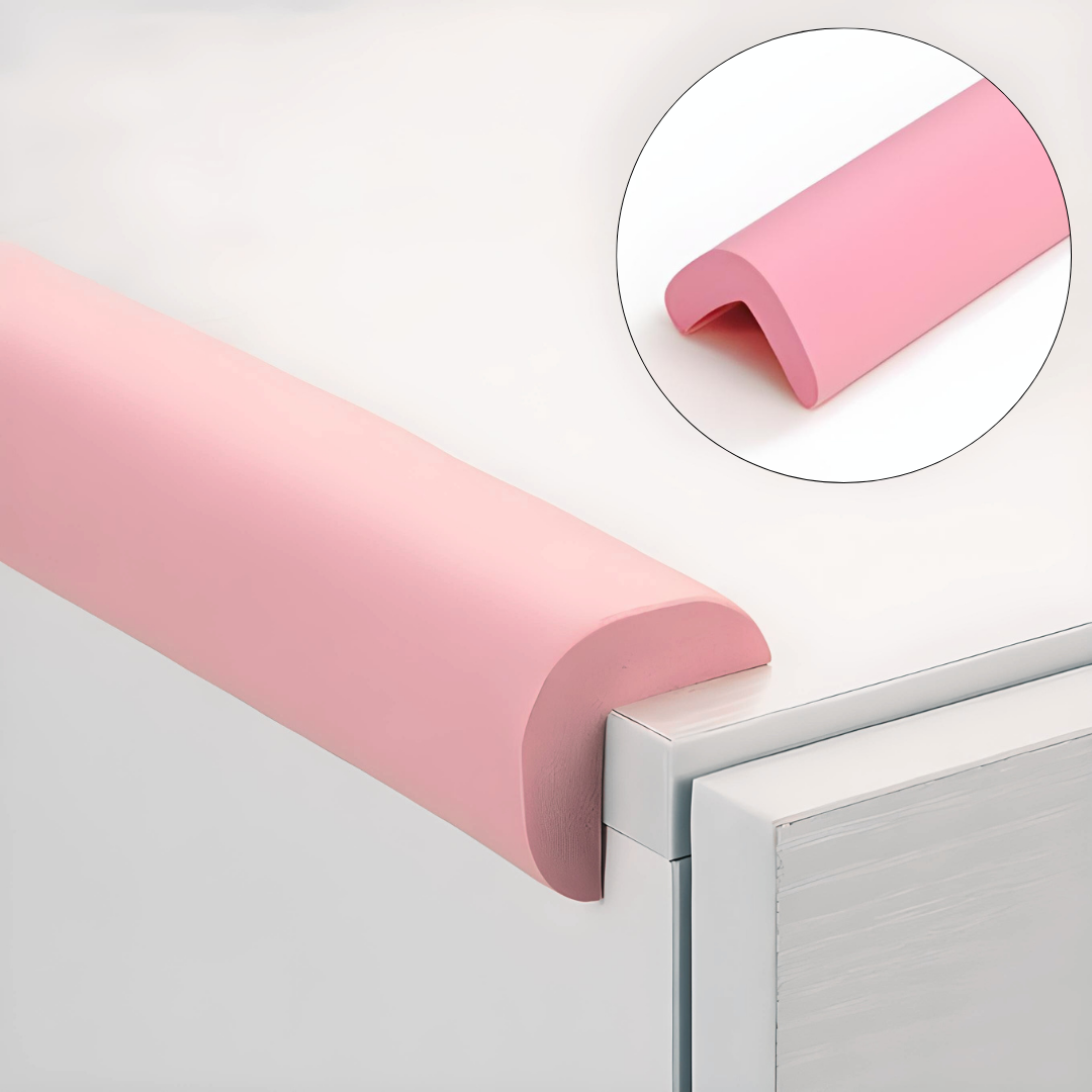 Banda Protectie Muchii Si Margini Set 2 buc 40cm Spuma Roz Pastel | Carboysafety