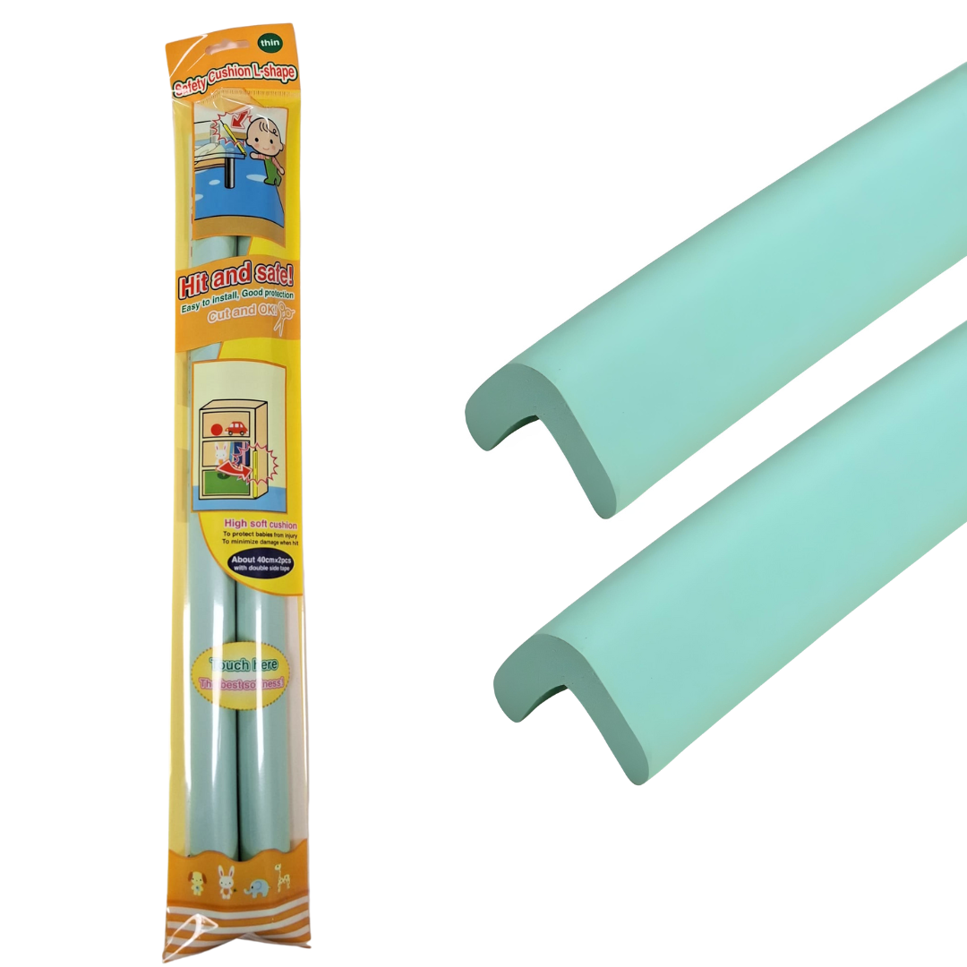 Banda Protectie Muchii Si Margini Set 2 buc 40cm Spuma Verde Pastel | Carboysafety - 24(l)x900(L)x 22(h) x22(h) x6(gr)
