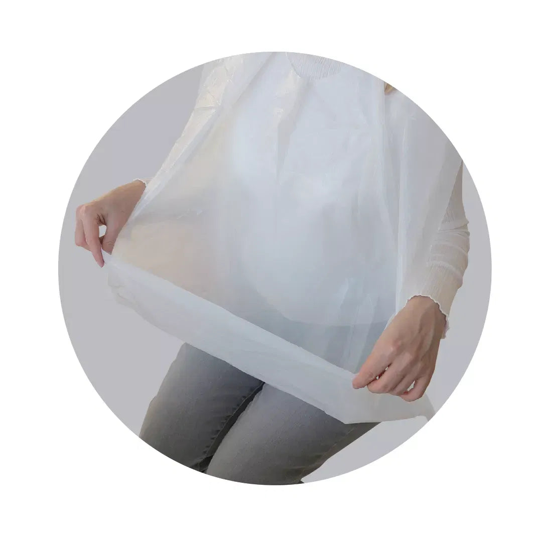 Bavete de unică folosință pentru adulți, cu buzunar, set 50 buc, FM-108