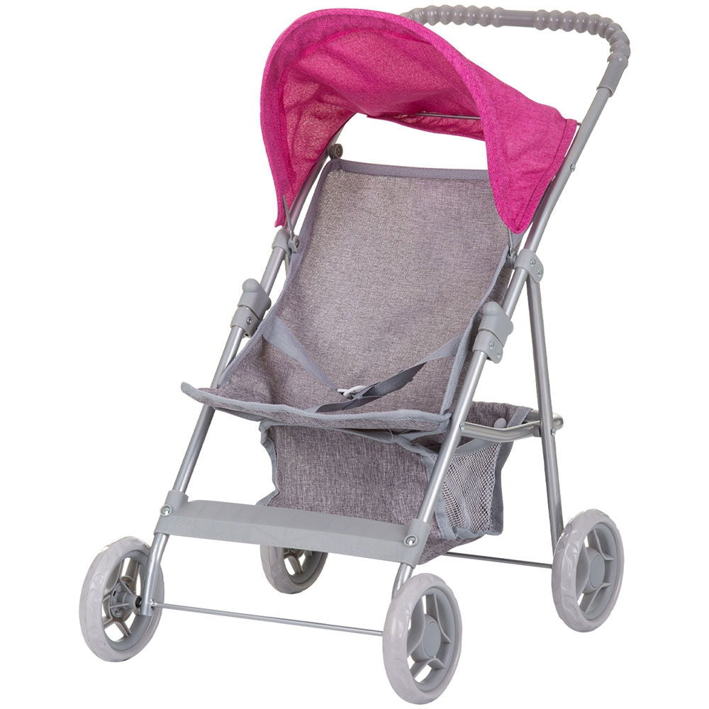 Carucior pentru papusi Chipolino Alice grey pink linen - Default Title