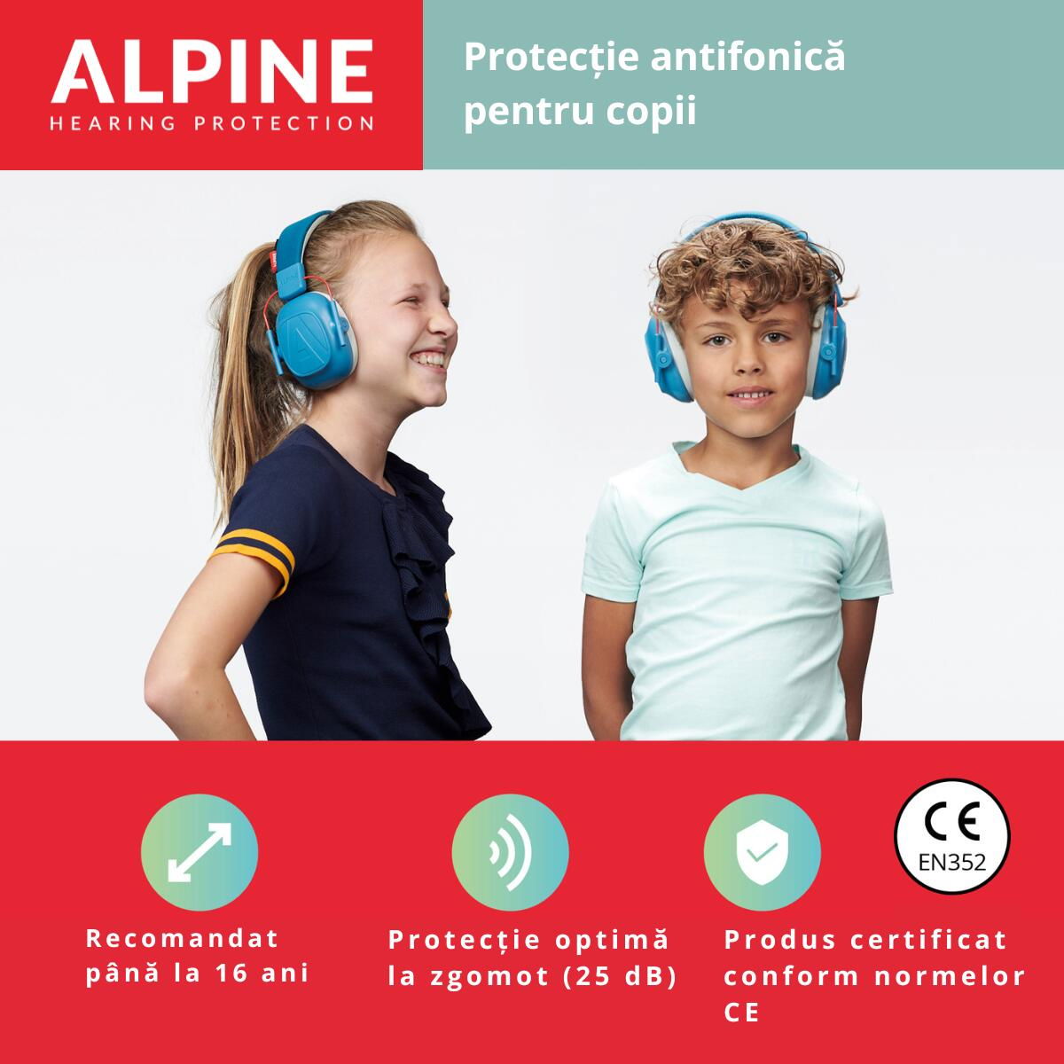 Căști antifonice pentru copii 5-16 ani pliabile SNR 25 dB