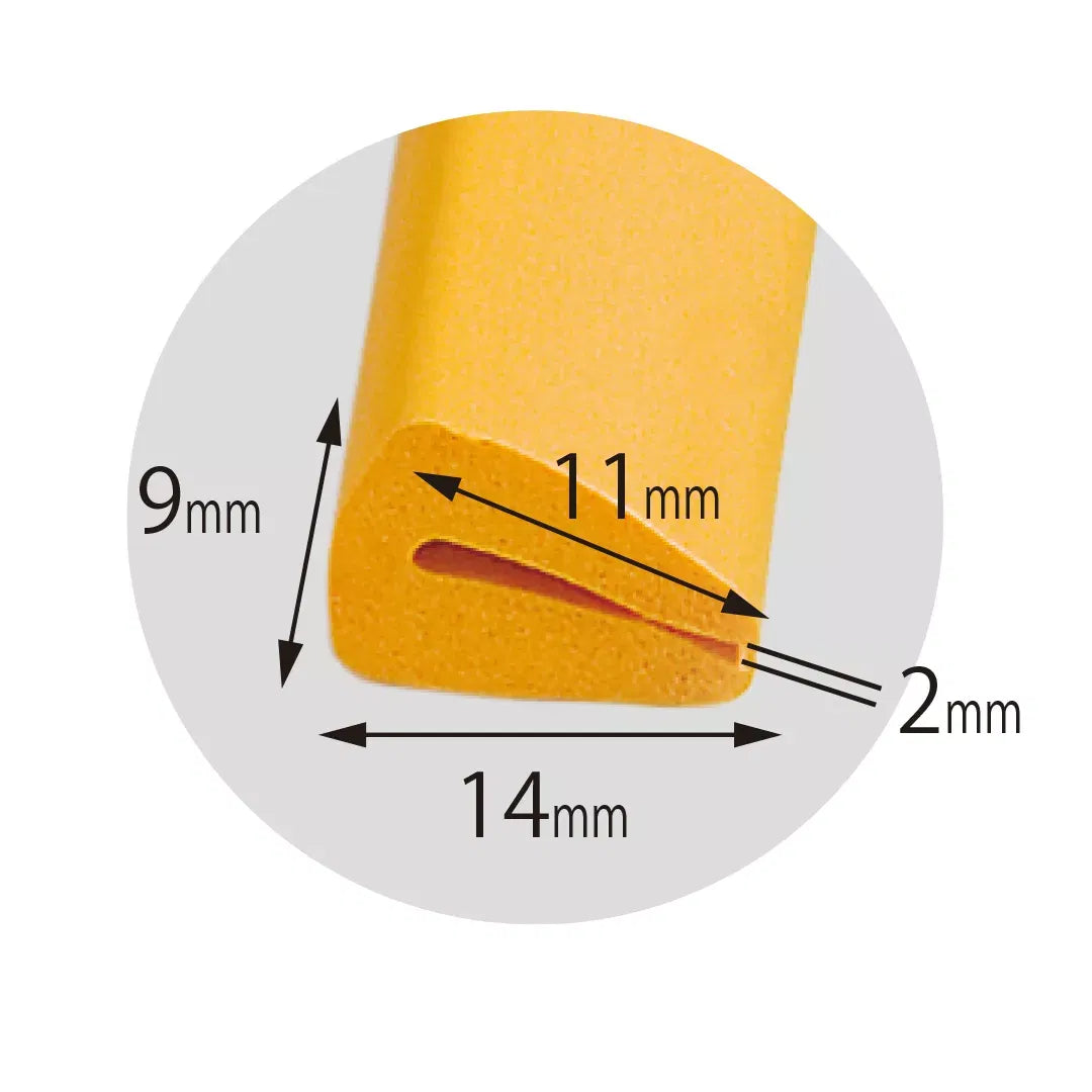 Cheder auto, uz universal, din spuma de cauciuc, multicolor, acopera muchie de 1.1 cm, 2m