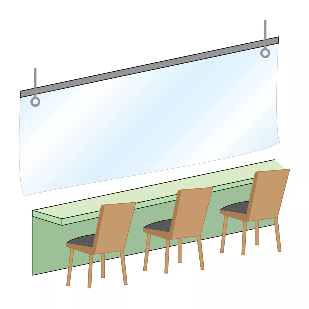 Paravan de protectie tip coala, transparenta, 2M, FM-37