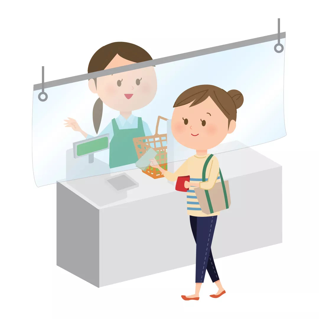 Paravan de protectie tip coala, transparenta, 2M, FM-37 - 60cm x 200cm