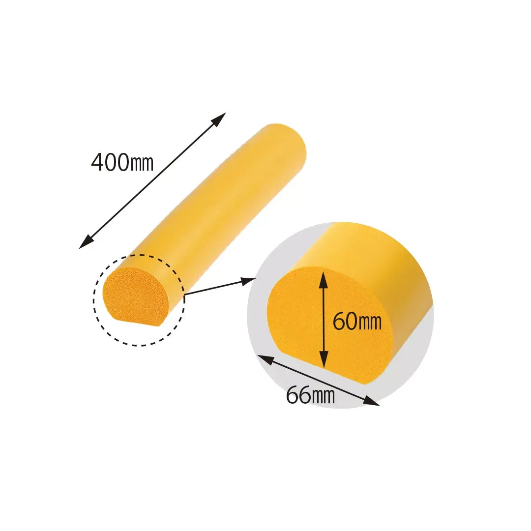 Coltar protectie perete, cilindric, din spuma, multicolor, 66x400x60mm - Galben