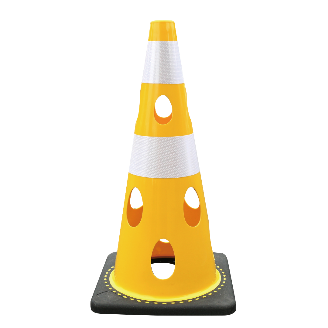 Con Semnalizare Anti-Vânt Omologat 70cm | Carboysafety - Galben