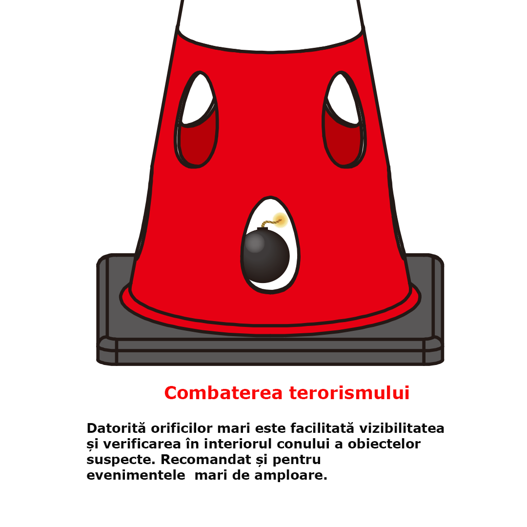 Con Semnalizare Anti-Vânt Omologat 70cm | Carboysafety
