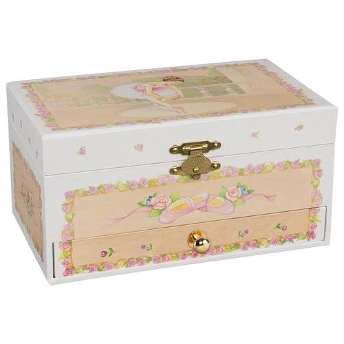 Cutie muzicala, cu balerina, 19x11 cm, de lemn, Goki