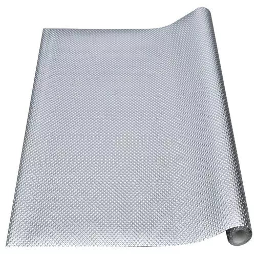 Folie antialunecare sertare si etajere, din PVC, 1.5m, metalizata - Argintiu metalizat, 450(l) x 1500(L)