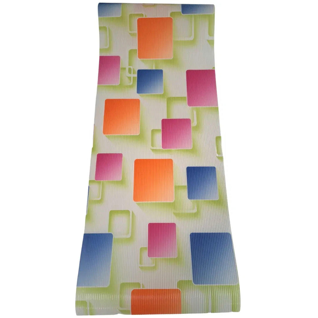 Folie protectie sertare, din Eva, model patrate multicolor, 1.5m