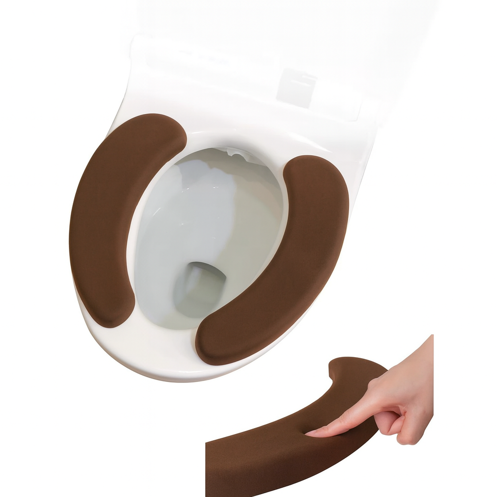 Husă capac WC maro din spumă moale – confort și igienă - Default Title