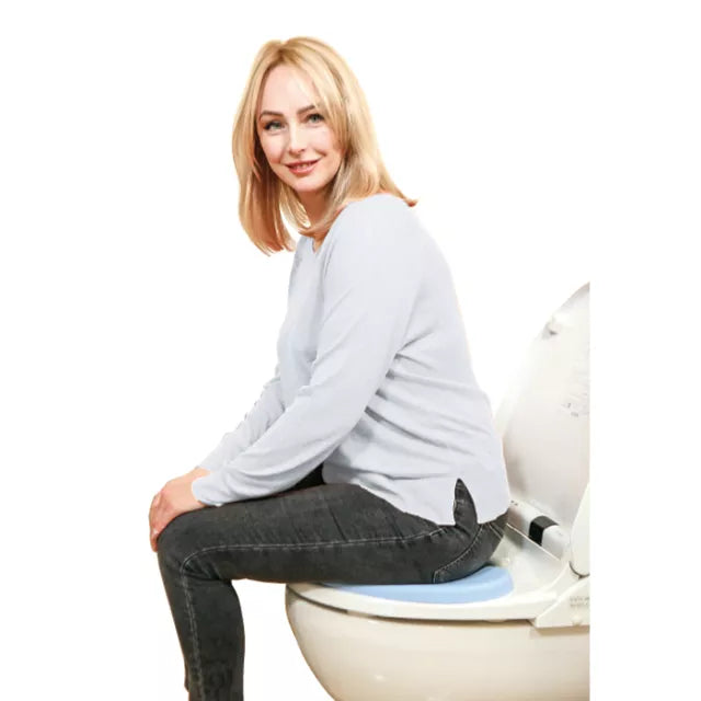 Husă capac WC albastră moale – confort pentru familie