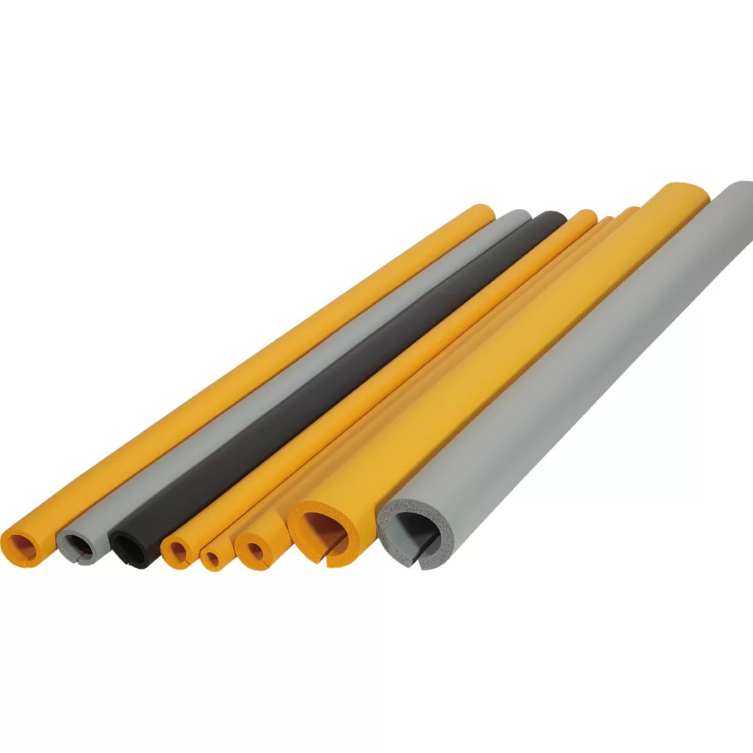 Izolare termica tevi, din spuma de cauciuc, galbena