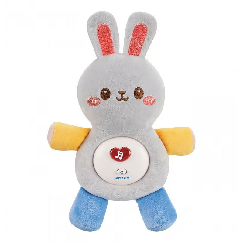 Jucarie de plus iepuras pentru bebelusi Chipolino cu lumini si melodii grey - Default Title