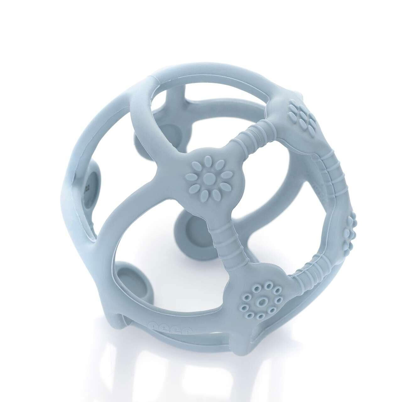 Jucarie pentru dentitie si minge 2in1, silicon, albastra, 0 luni+, Reer Bite&Play 79273 - Default Title