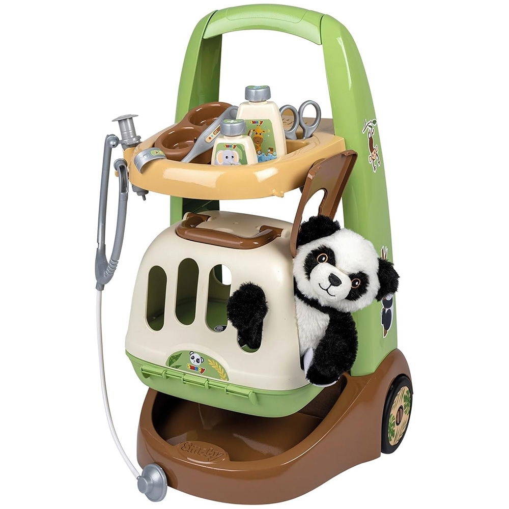 Jucarie Smoby Animal Care Trolley cu 10 accesorii - Default Title