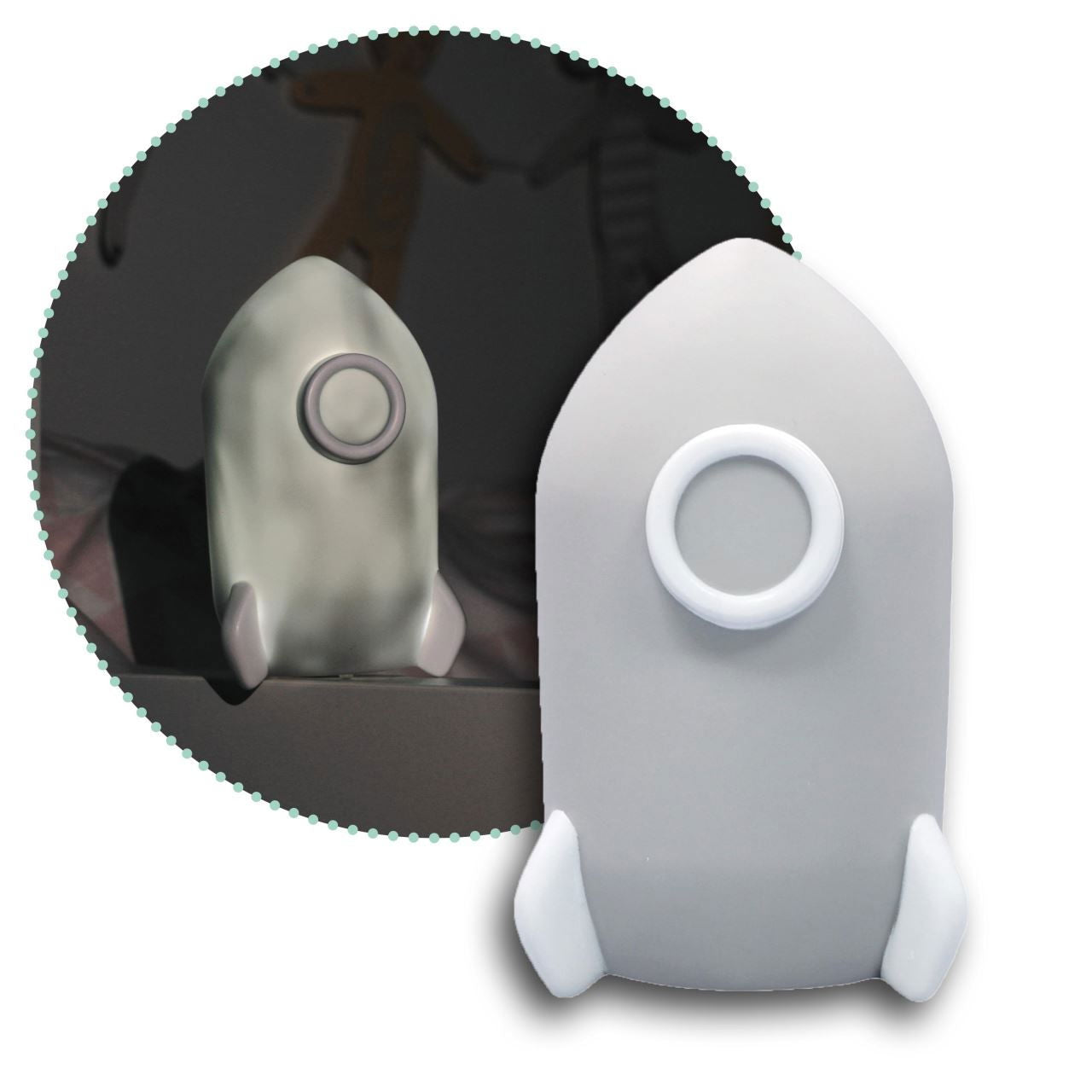 Lampa de veghe cu LED, cu oprire cronometrata, forma racheta, gri, Lumilu Sweet Dreams Rocket, Reer 52271 - Default Title