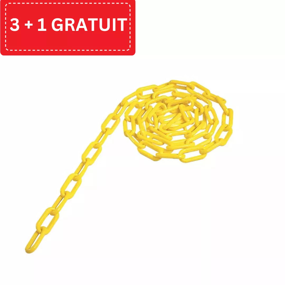 Lant plastic, pentru delimitare, 2m, Galben, 3+1 Gratis - Default Title