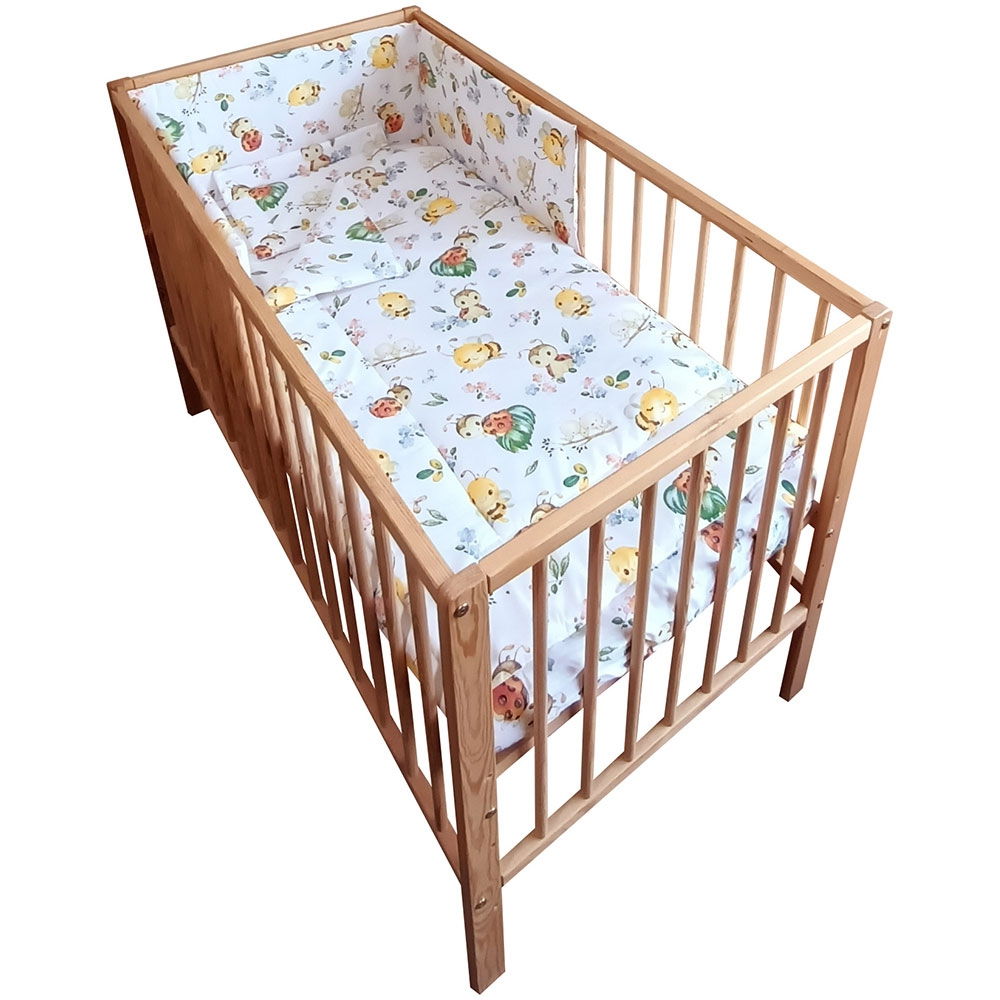 Lenjerie patut Hubners Buburuza 4 piese alb - Default Title