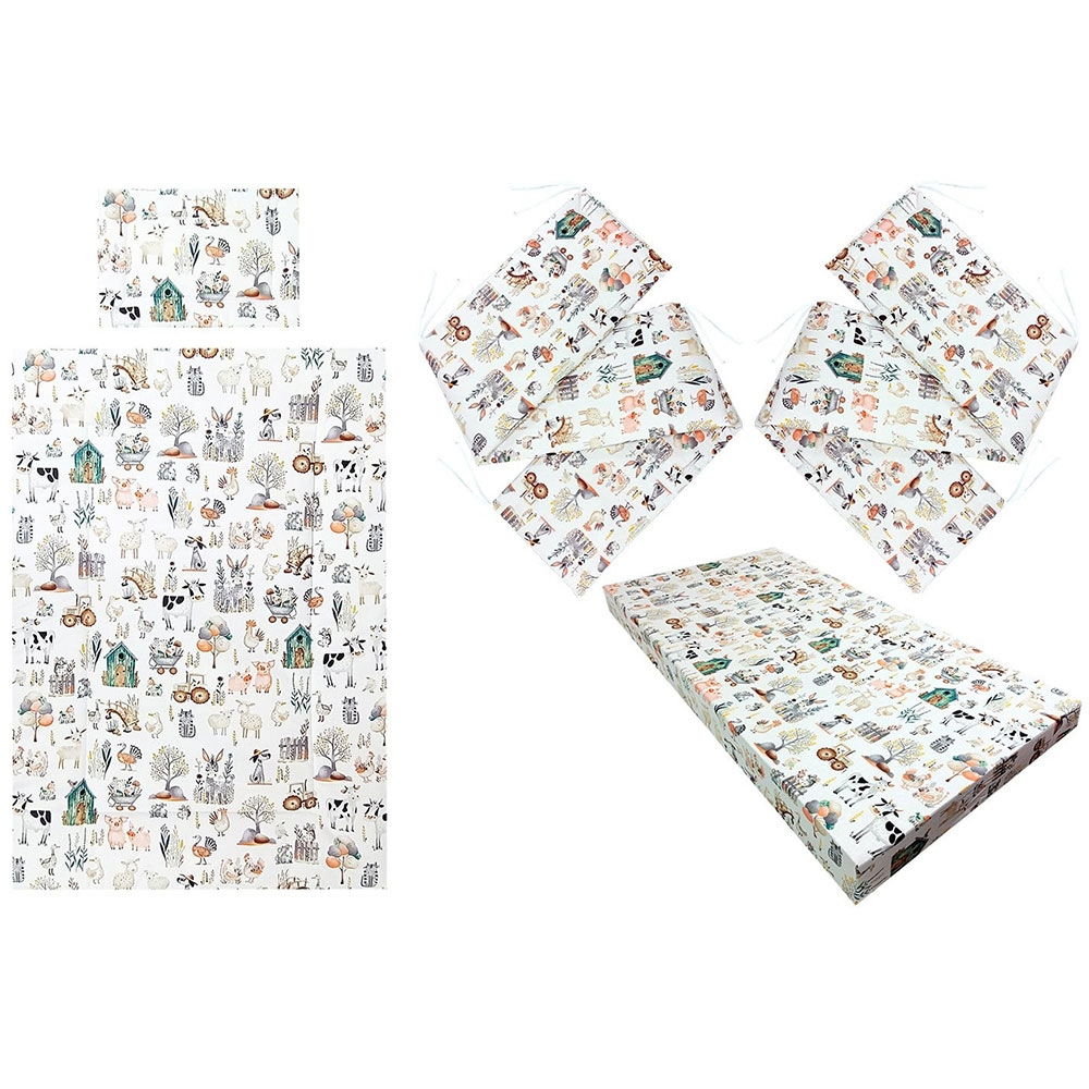 Lenjerie patut Hubners Fermier 5 piese alb - Default Title