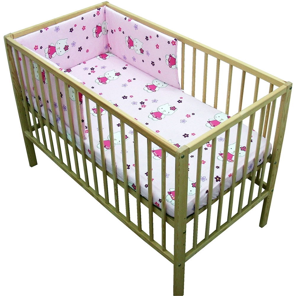 Lenjerie patut Hubners Kitty Floricele 4 piese roz - Default Title