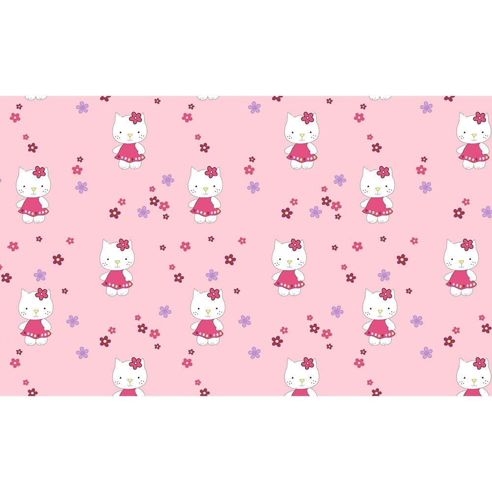 Lenjerie patut Hubners Kitty Floricele 4 piese roz