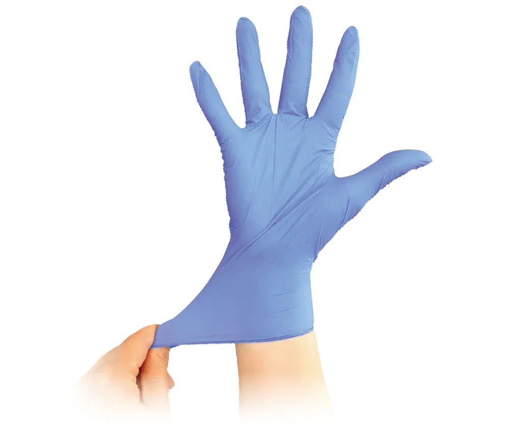 Manusi de protecție din nitril, Albastre, set 100 buc - S