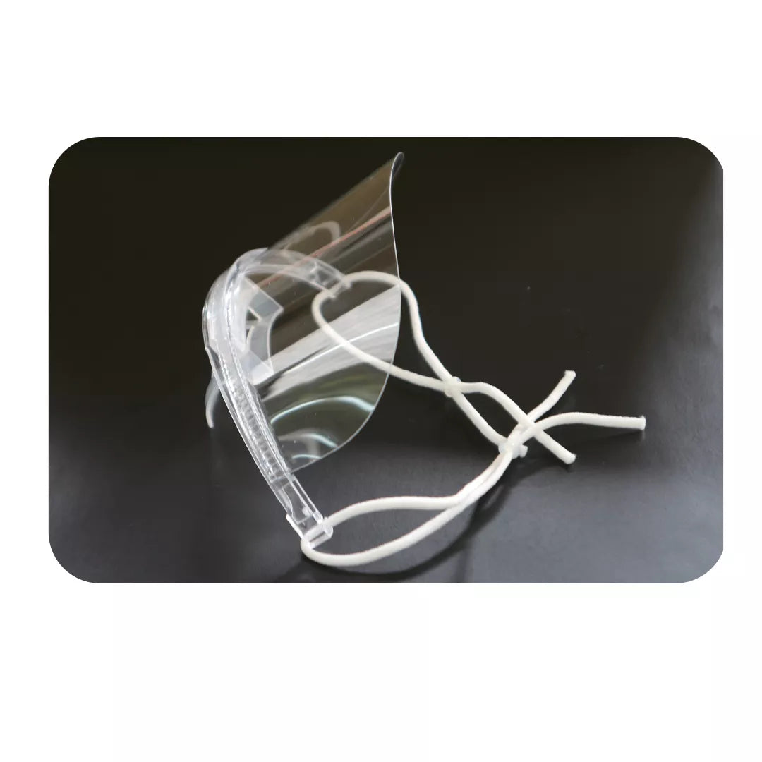 Masca de protectie transparenta din plastic, reutilizabila, set 10 buc, FM-08