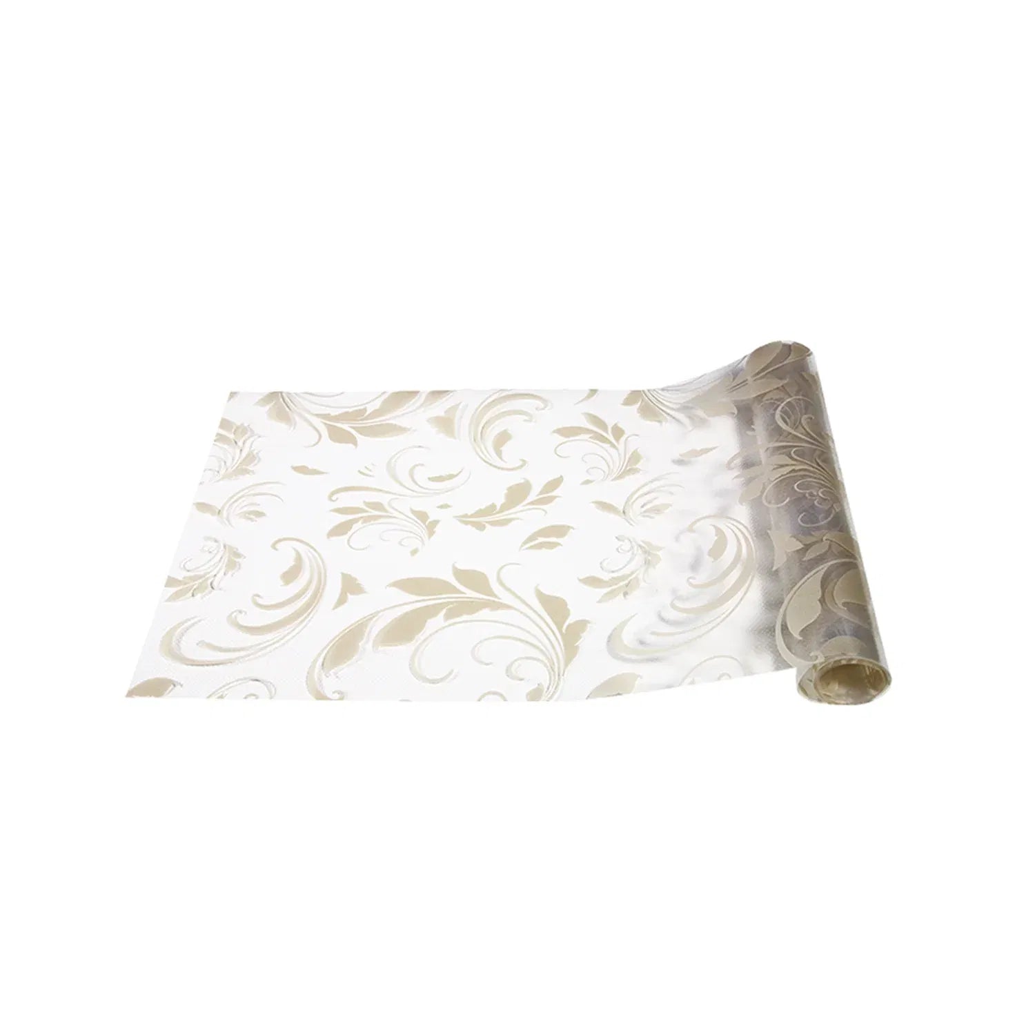 Material antialunecare pentru sertare si etajere, din EVA, motiv floral bej, 1.5m - 30cm X 1.5m