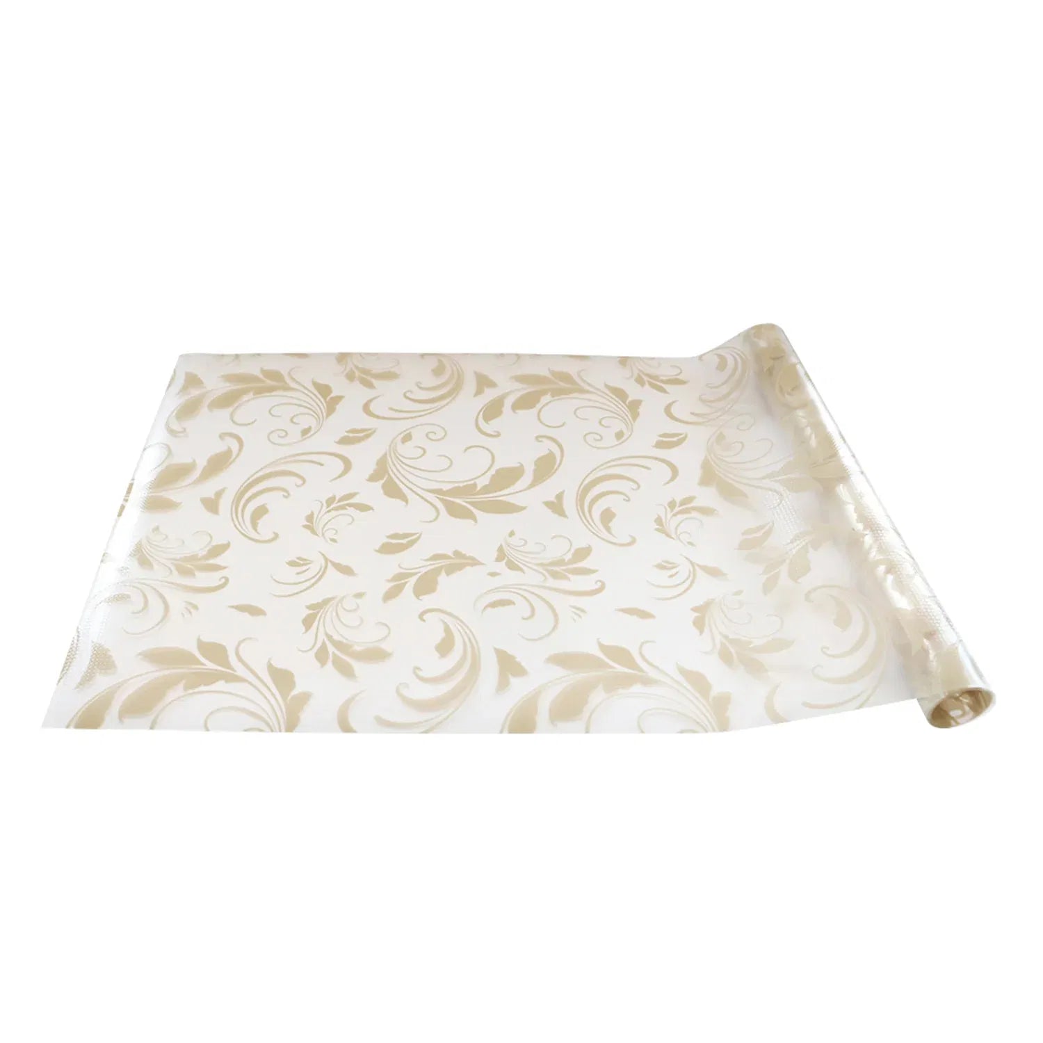 Material antialunecare pentru sertare si etajere, din EVA, motiv floral bej, 1.5m