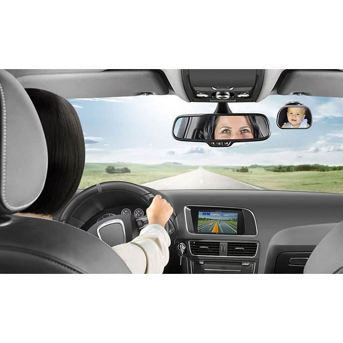 Oglinda de siguranta auto cu LED pentru monitorizare bebelusi, prindere pe tetiera, Reer BabyView 86101 - Default Title