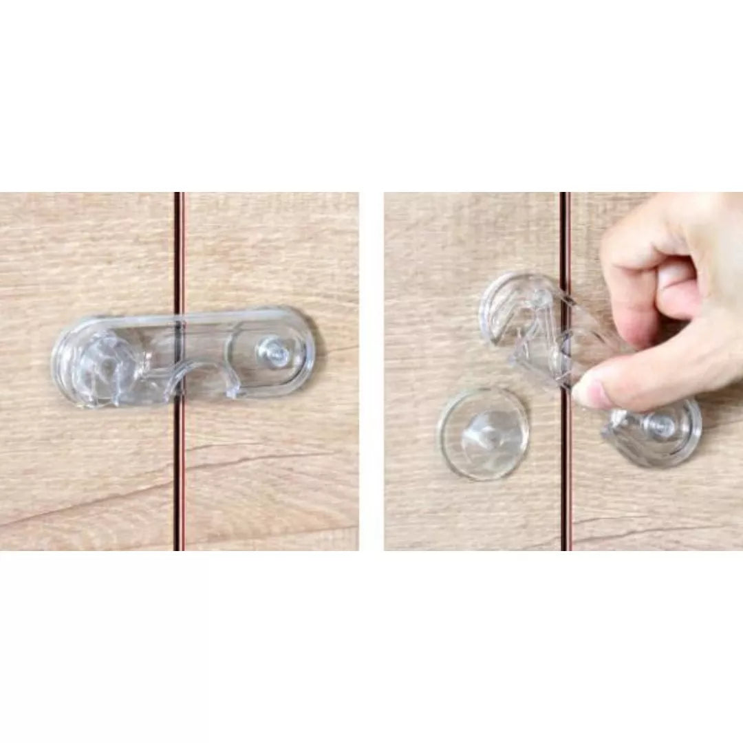 Opritor usa dulap, din plastic, transparent, 2 buc