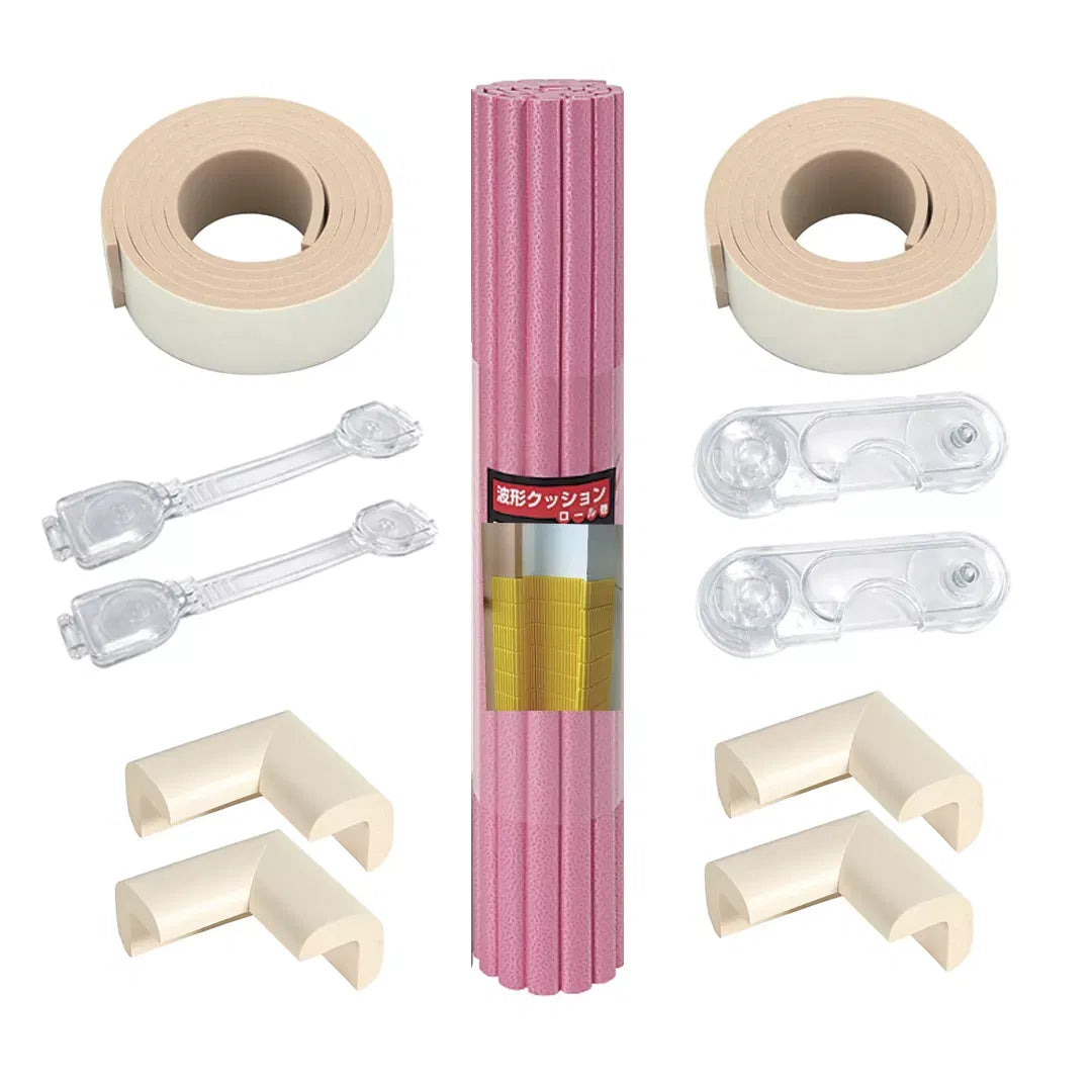 Pachet Protectii Pentru Copii, 11 piese, Crem/Roz - Default Title