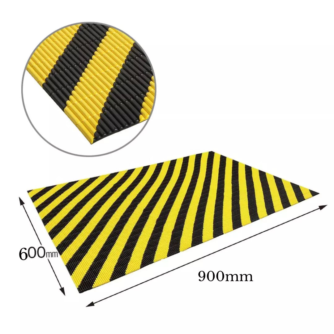 Panou decorativ, uz industrial, negru/galben, 5mm