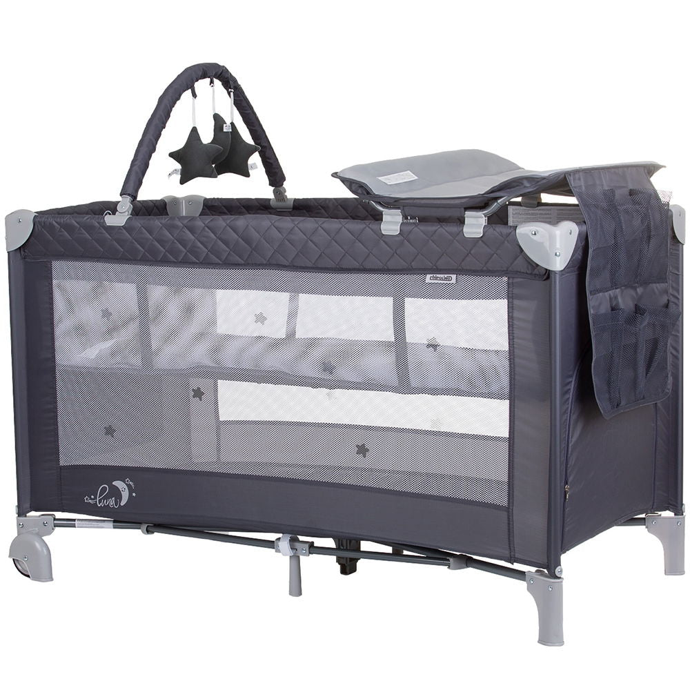 Patut pliabil cu saltea de infasat Chipolino Luna granite - Default Title