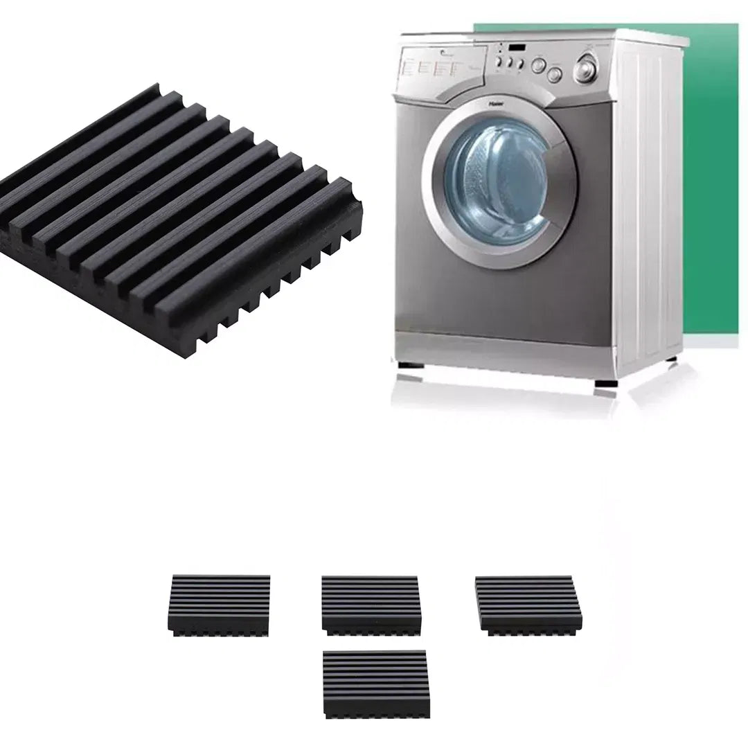 Picioruse antivibratii, din cauciuc, negre, 4 buc