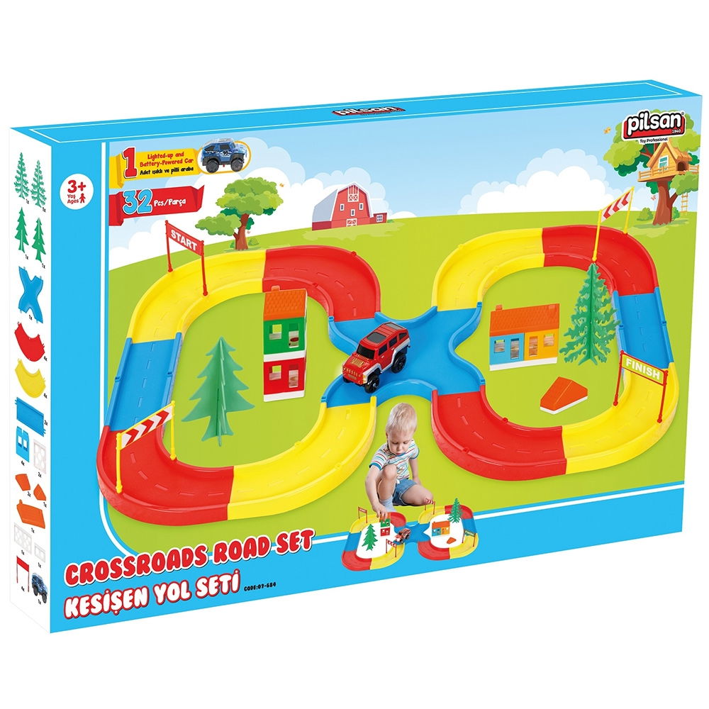 Pista de masini Pilsan Crossroads cu masinuta