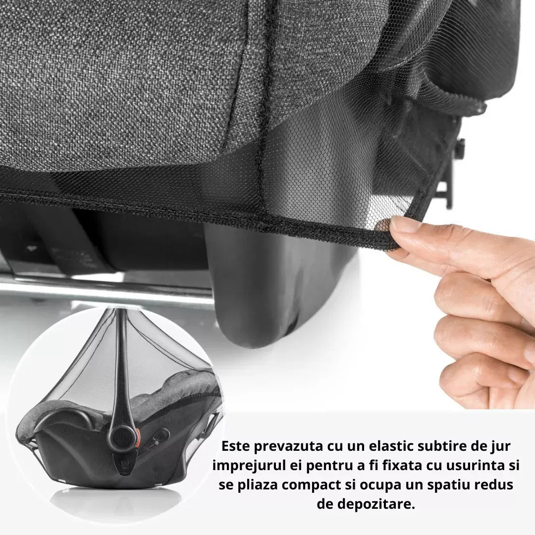 Plasa tantari pentru scaune auto de bebelusi, neagra, Reer