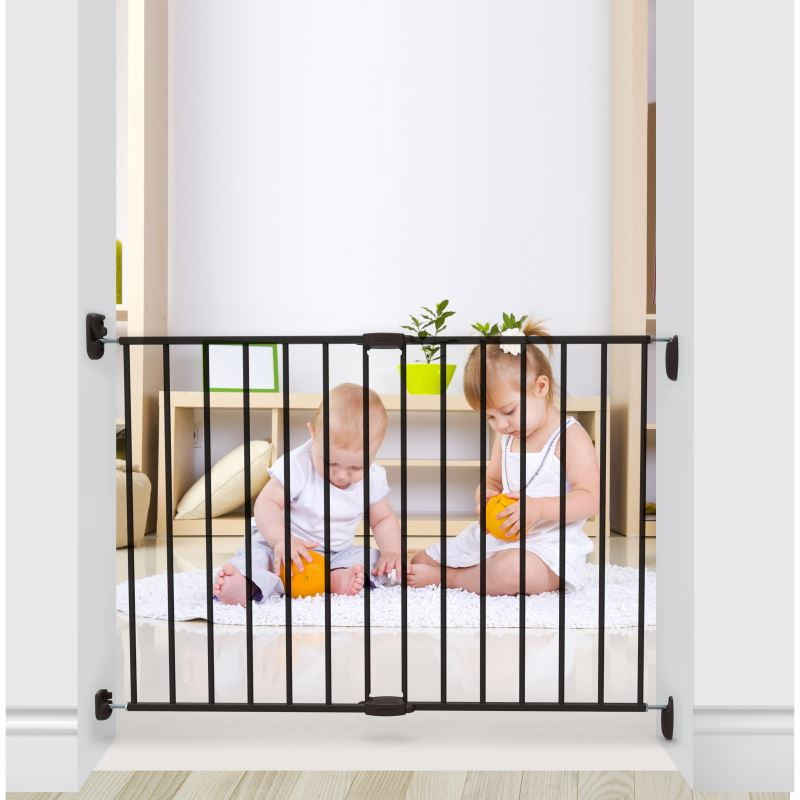 Poarta de siguranta extensibila pentru copii Noma, 62 – 102 cm, metal negru